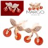 exclusive swarovski gold-plated earrings